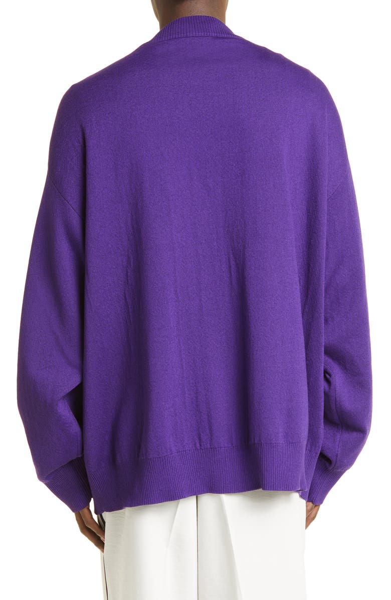 Y-3 Intarsia Logo Oversize Cardigan, Alternate, color, 