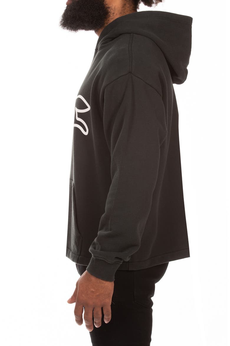 Yogurt Cotton French Terry Hoodie, Alternate, color, JET SET