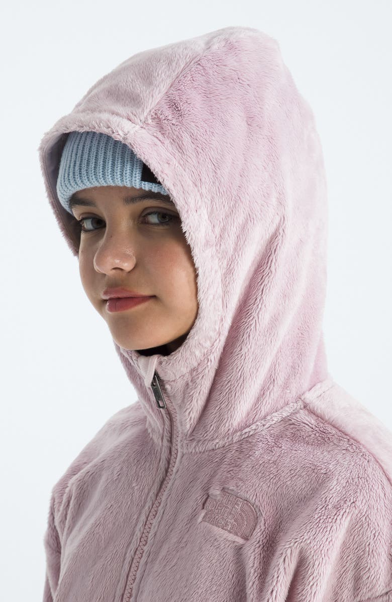 The North Face Kids' Osito High Pile Fleece Full Zip Hoodie, Alternate, color, Pale Blossom