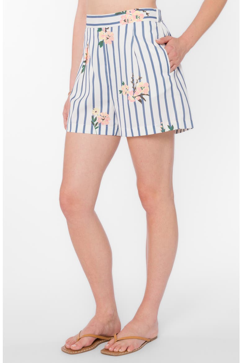 Fedra Pull-On Shorts, Alternate, color, COAST FLORAL BLUE