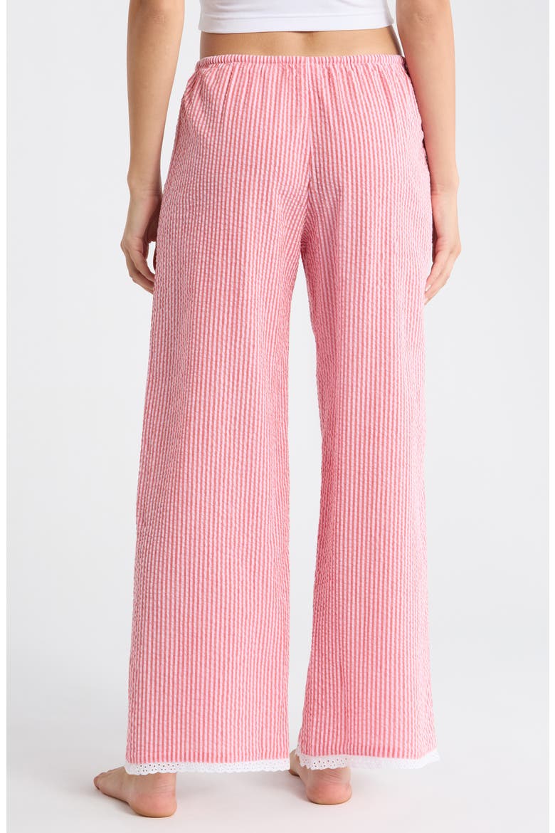 Seersucker Sleep Pants, Alternate, color, CORAL- PINK HICKORY STRIPE