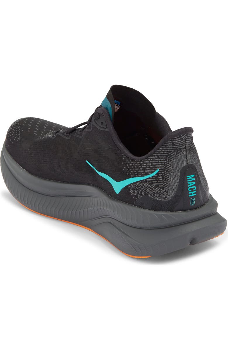 HOKA Mach 6 Running Shoe, Alternate, color, Black / Outer Orbit
