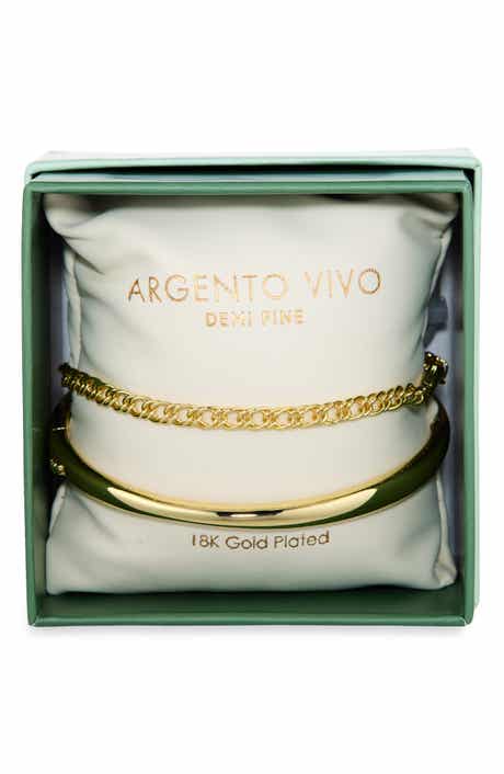 ARGENTO VIVO Set of 2 Chain & Bangle Bracelets
