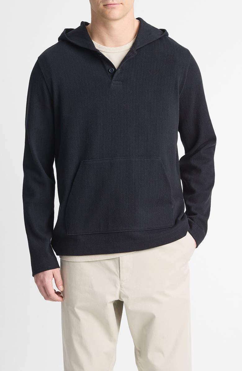 Vince Herringbone Terry Hoodie, Main, color, 