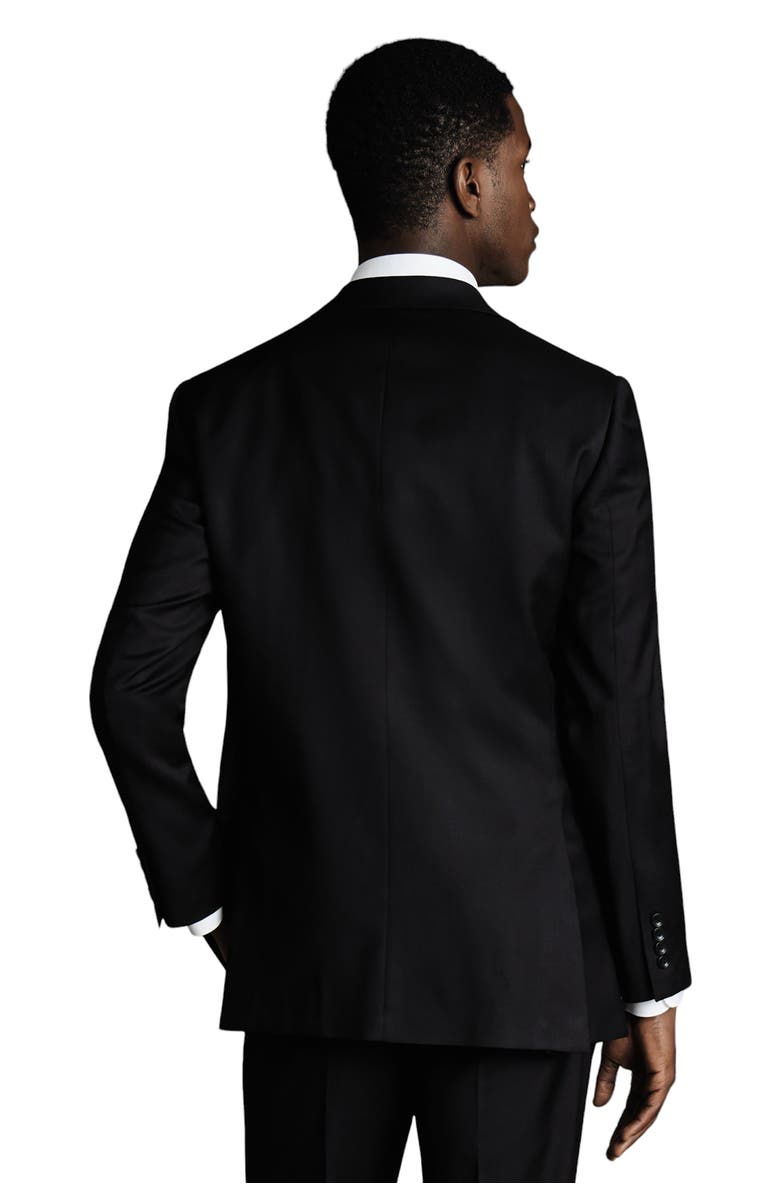 Charles Tyrwhitt Slim Fit Twill Natural Stretch Suit Jacket, Alternate, color, Black