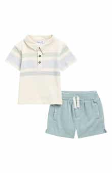 Splendid Stripe Polo & Shorts Set