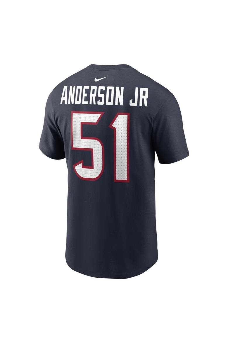 Men's Nike Will Anderson Jr. Navy Houston Texans 2023 NFL Draft First Round Pick Player Name & Number T-Shirt, Alternate, color, Navy