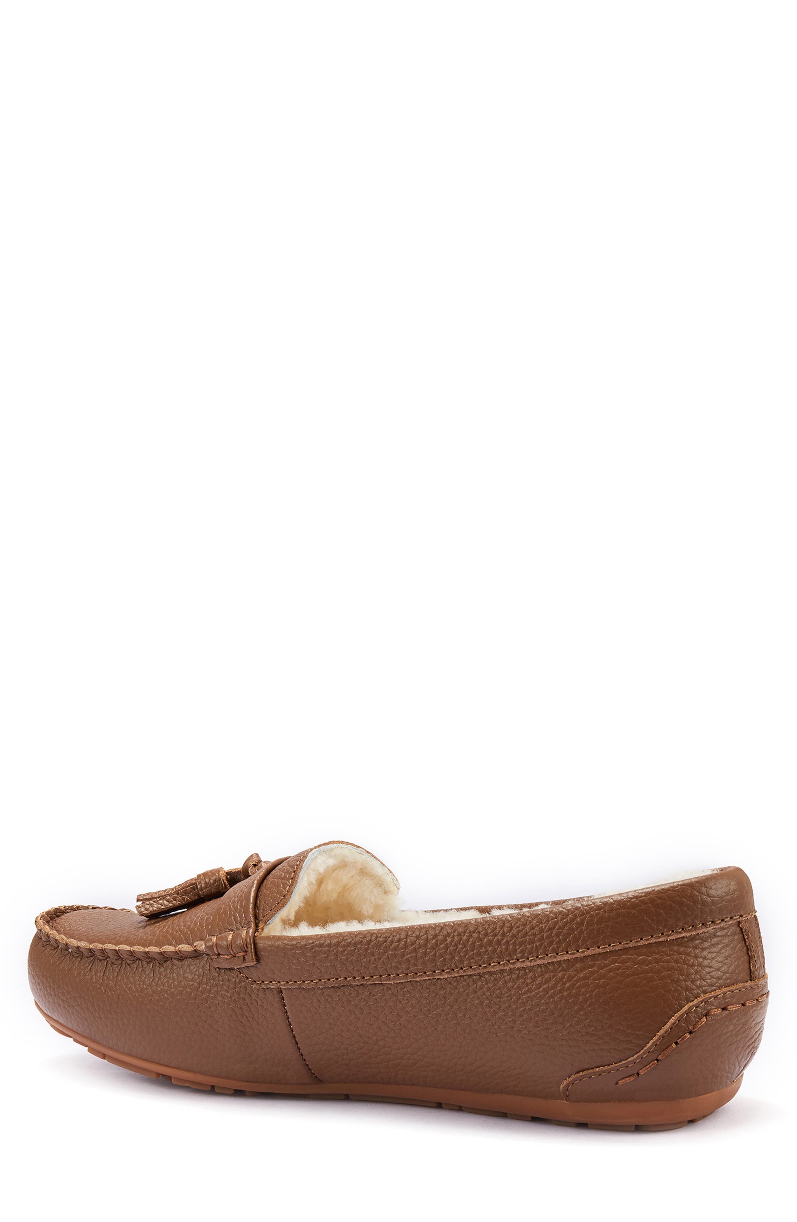 Hamilton Genuine Shearling Lined Tassel Loafer, Alternate, color, WHISKY