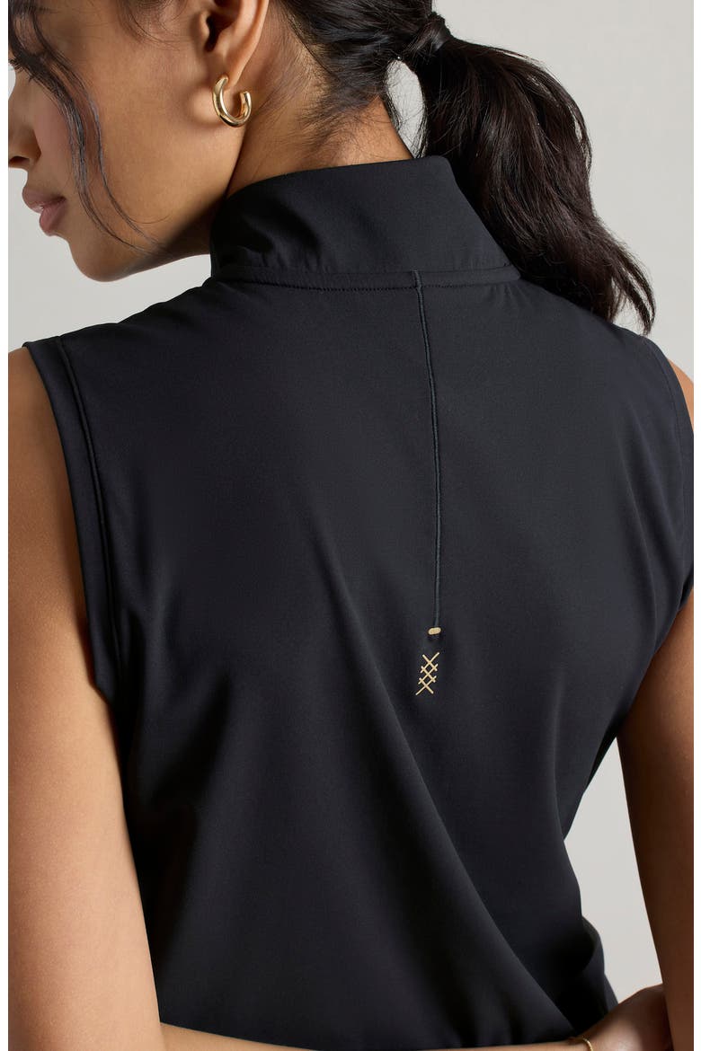 Course to Court Sleeveless Half Zip Top, Alternate, color, BLACK