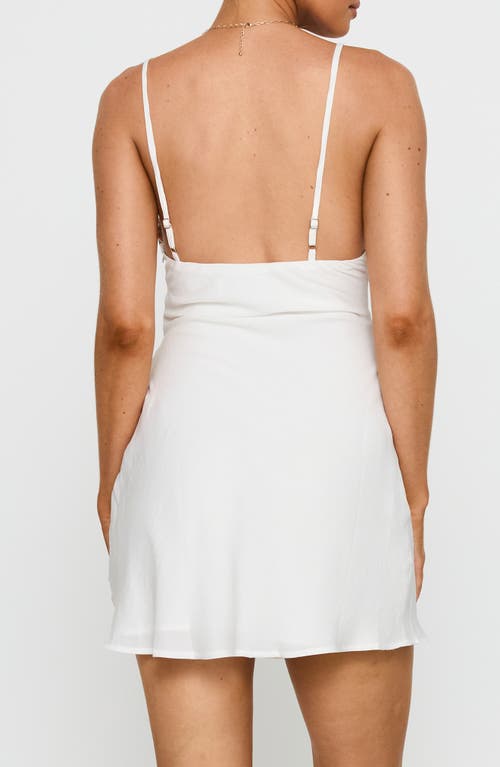PRINCESS POLLY PRINCESS POLLY HINTZ EMBROIDERED SATIN MINIDRESS 
