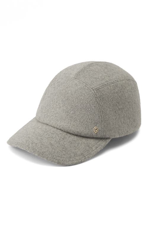 Helen Kaminski Christos Packable Wool Baseball Cap In Grey Melange/cameo Rose Check