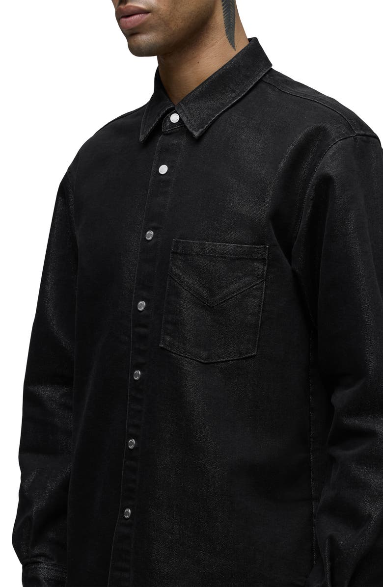 Hudson Jeans Snap-Up Denim Overshirt, Alternate, color, Stargazer