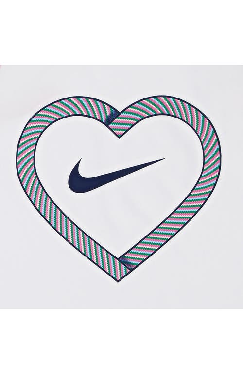 Nike Kids' Dri-fit Happy Camper Tank & Mesh Shorts Set In White With Playful Pink
