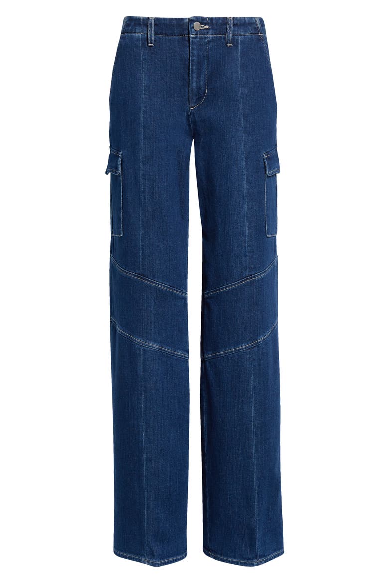 Brooklyn High Waist Wide Leg Cargo Jeans, Alternate, color, BARCA