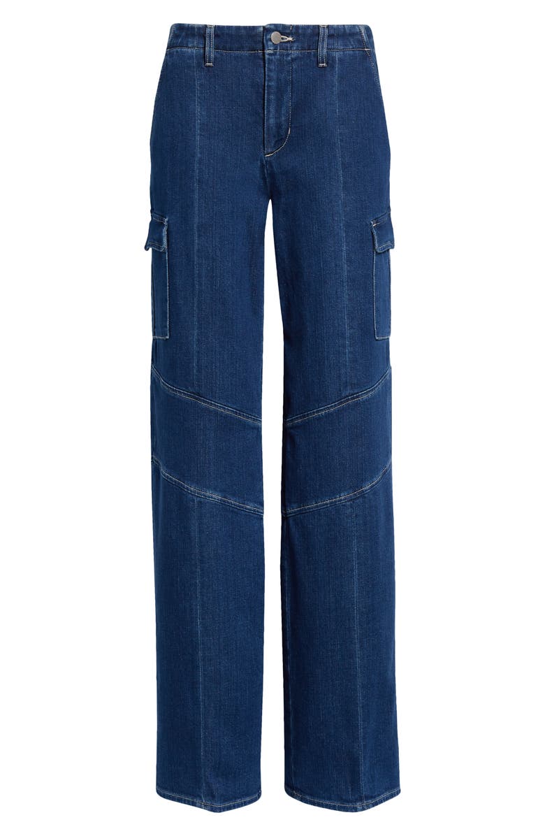L'AGENCE Brooklyn High Waist Wide Leg Cargo Jeans, Alternate, color, Barca