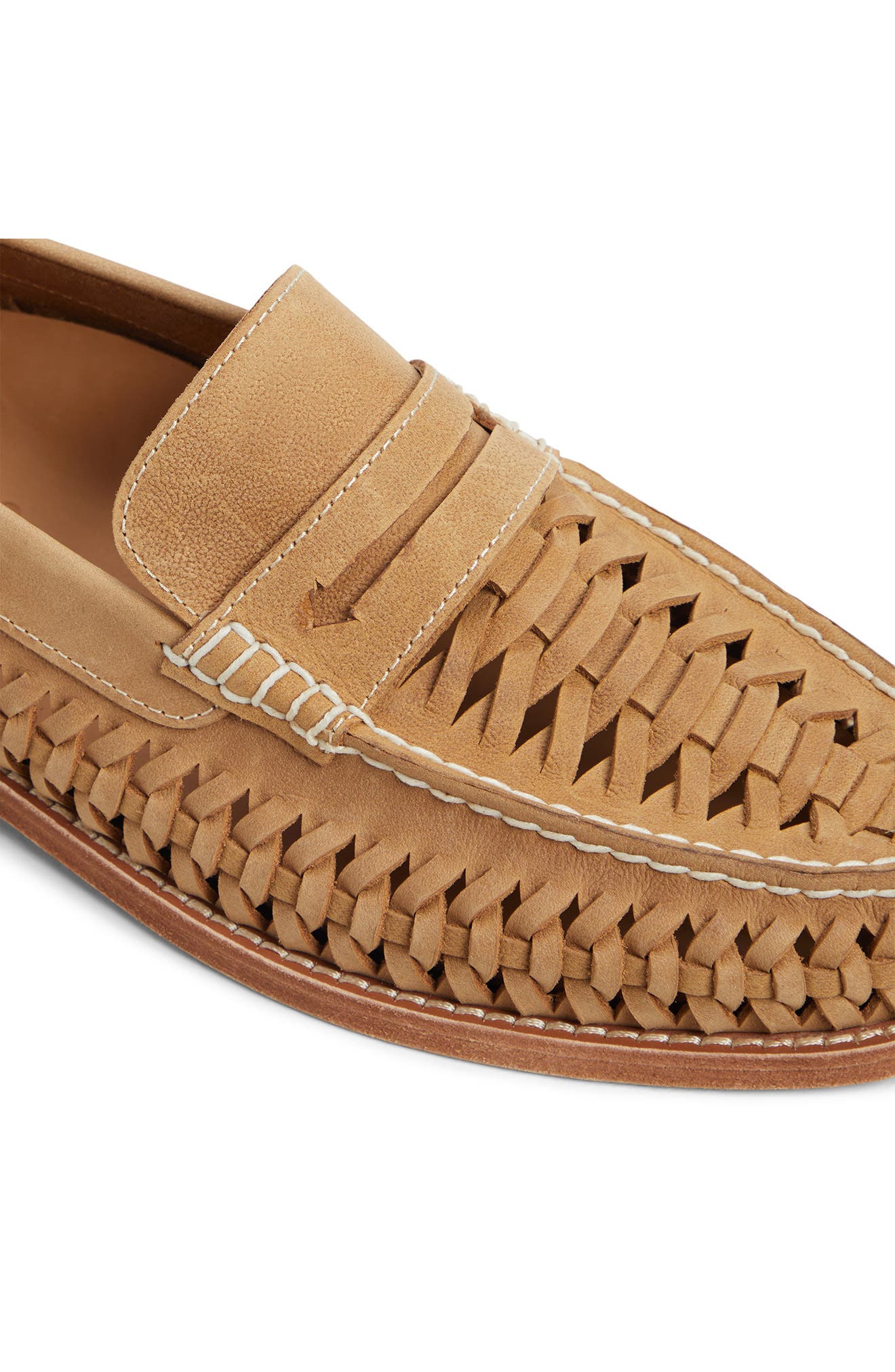 Gold Cup™ Woven Penny Loafer, Alternate, color, TAN