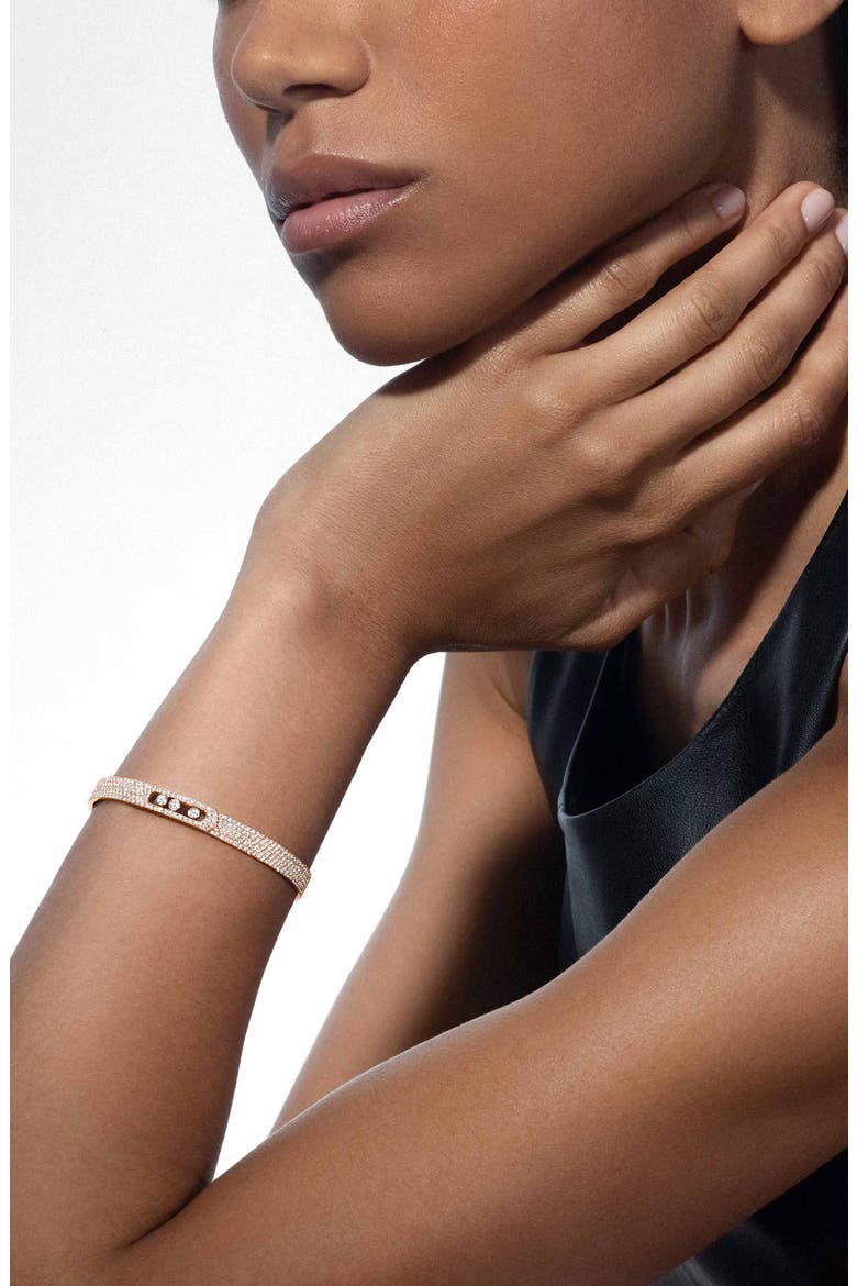 Move Noa Pavé Diamond Bracelet, Alternate, color, PINK GOLD