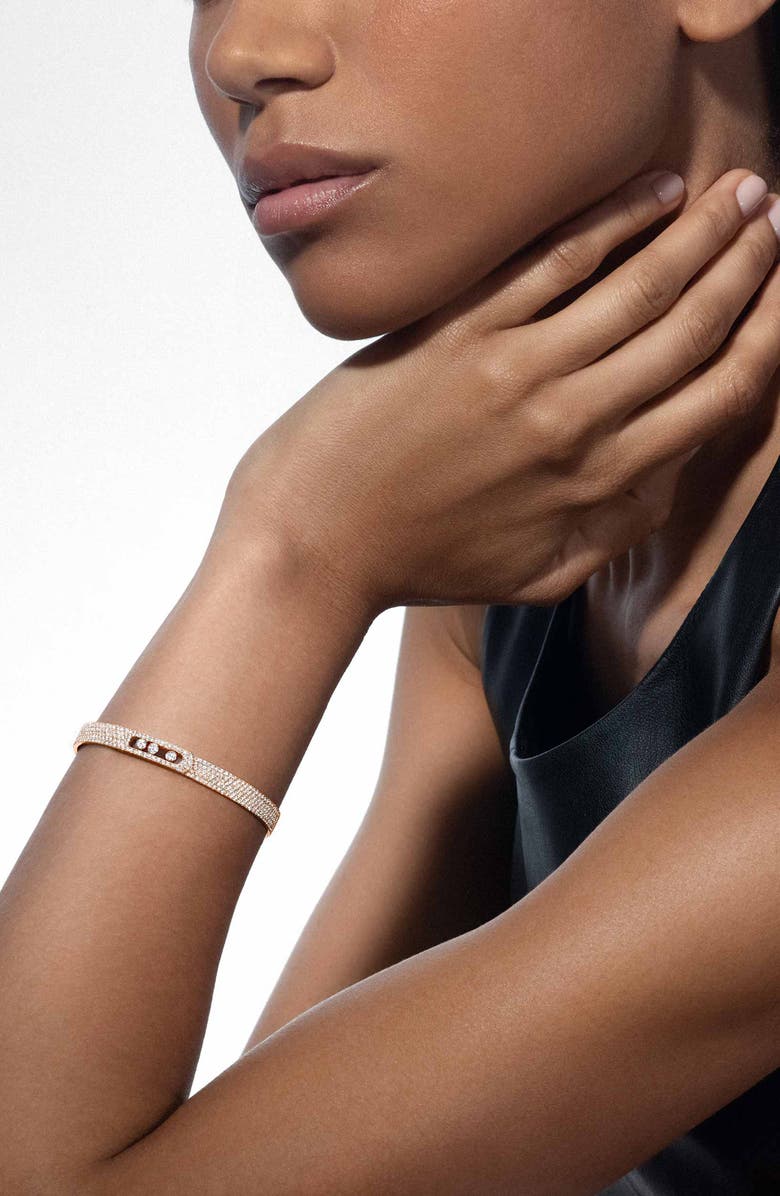 Messika Move Noa Pavé Diamond Bracelet, Alternate, color, Pink Gold