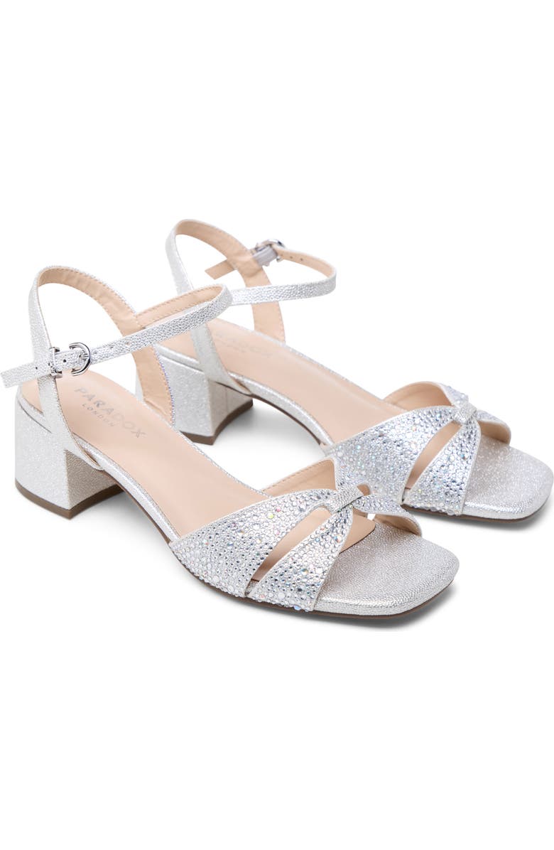 Paradox London Pink Marquise Embellished Ankle Strap Sandal, Alternate, color,