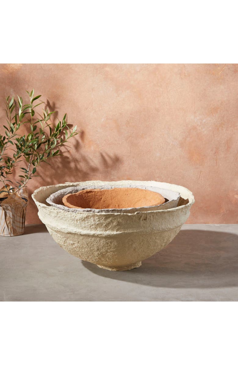Be Home Koi Paper Mache Bowls - Set of 3, Alternate, color, Multi