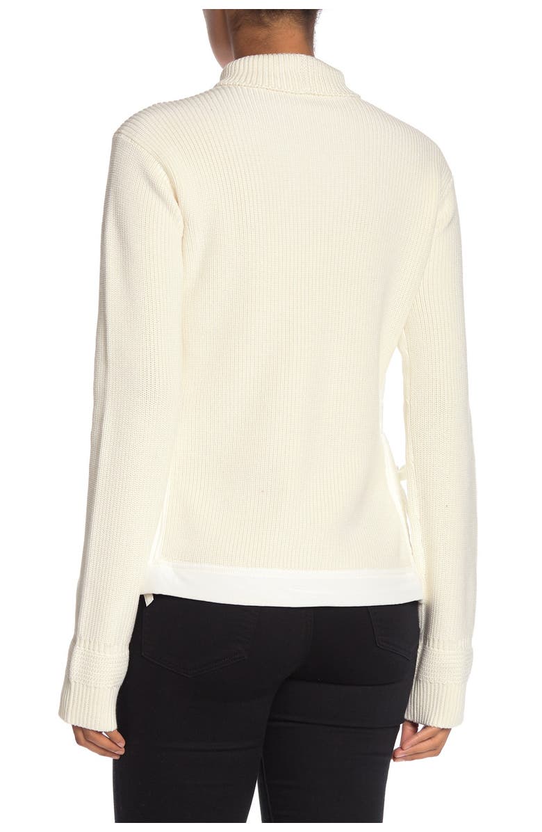 Helmut Lang Military Rib Knit Side Tie Sweater, Alternate, color, 