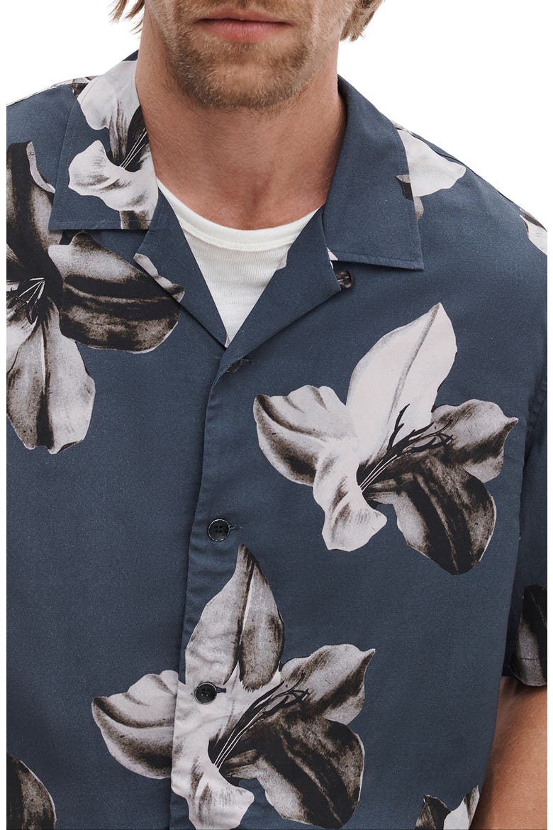 Avery Floral Camp Shirt, Alternate, color, NAVY
