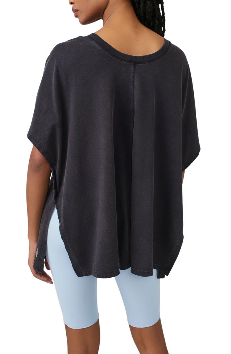 Free People Arabesque Ruched Oversize Cotton T-Shirt, Alternate, color,