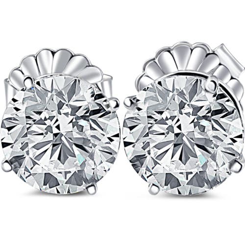 Bliss Diamond 12ct Certified Lab Grown Diamond Studs In 14k White Gold