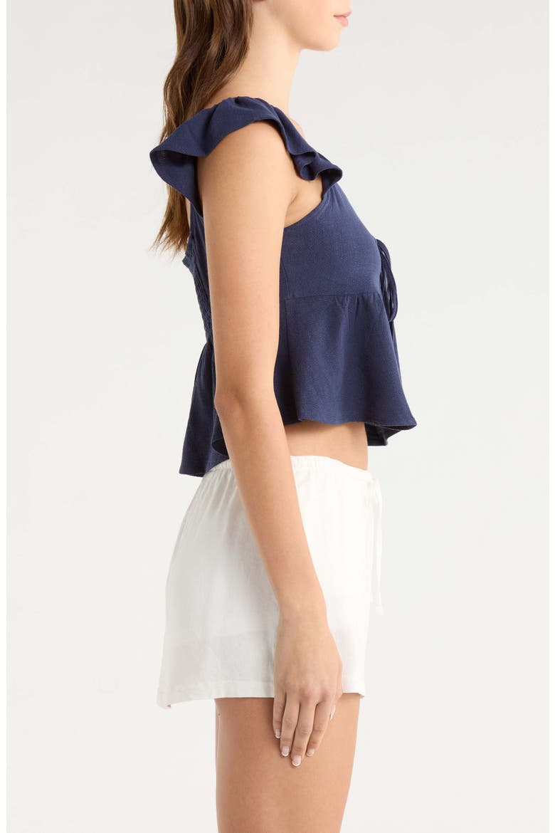 Keyhole Babydoll Tank, Alternate, color, NAVY