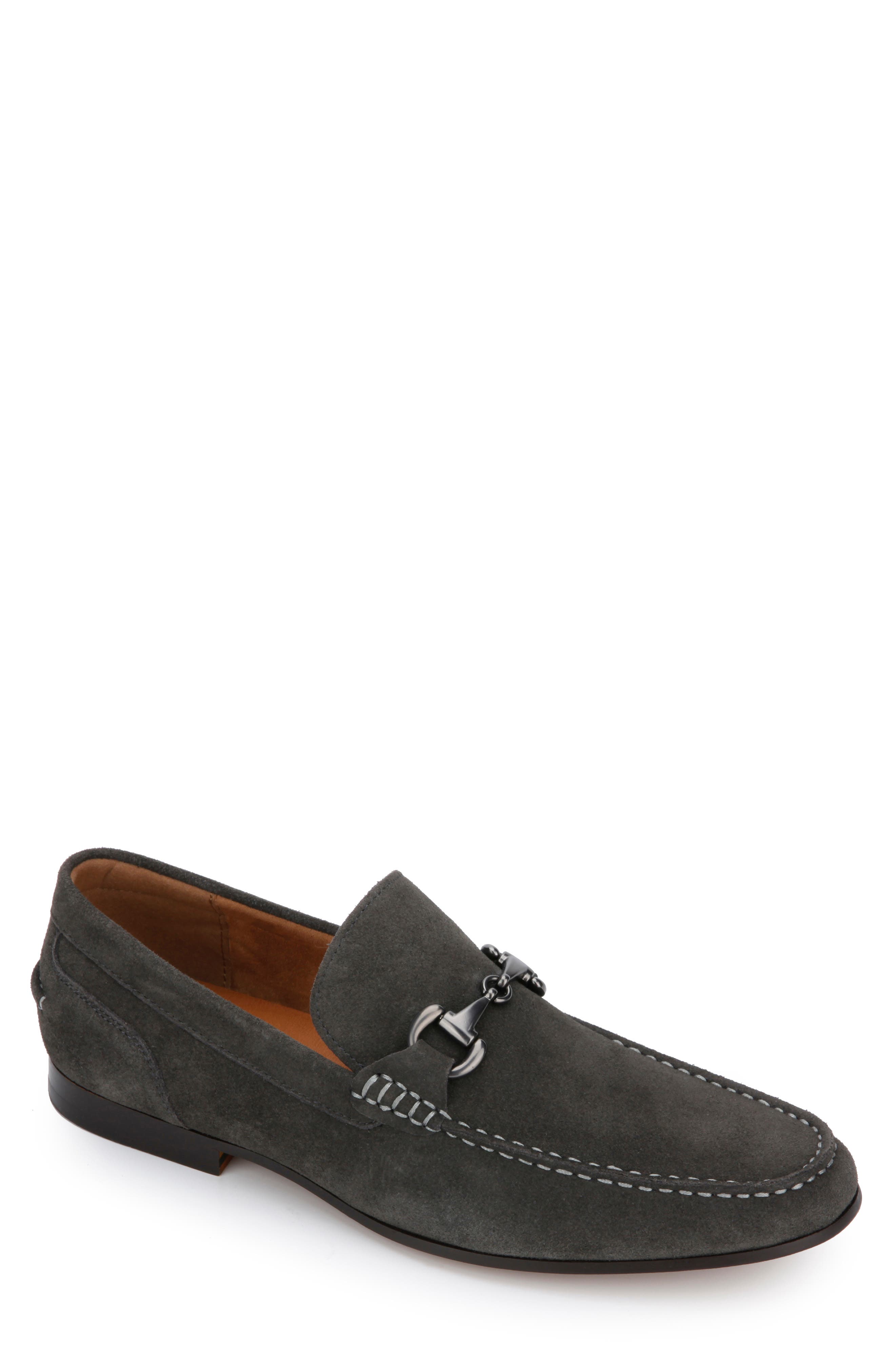 Crespo Loafer, Main, color, DARK GREY SUEDE