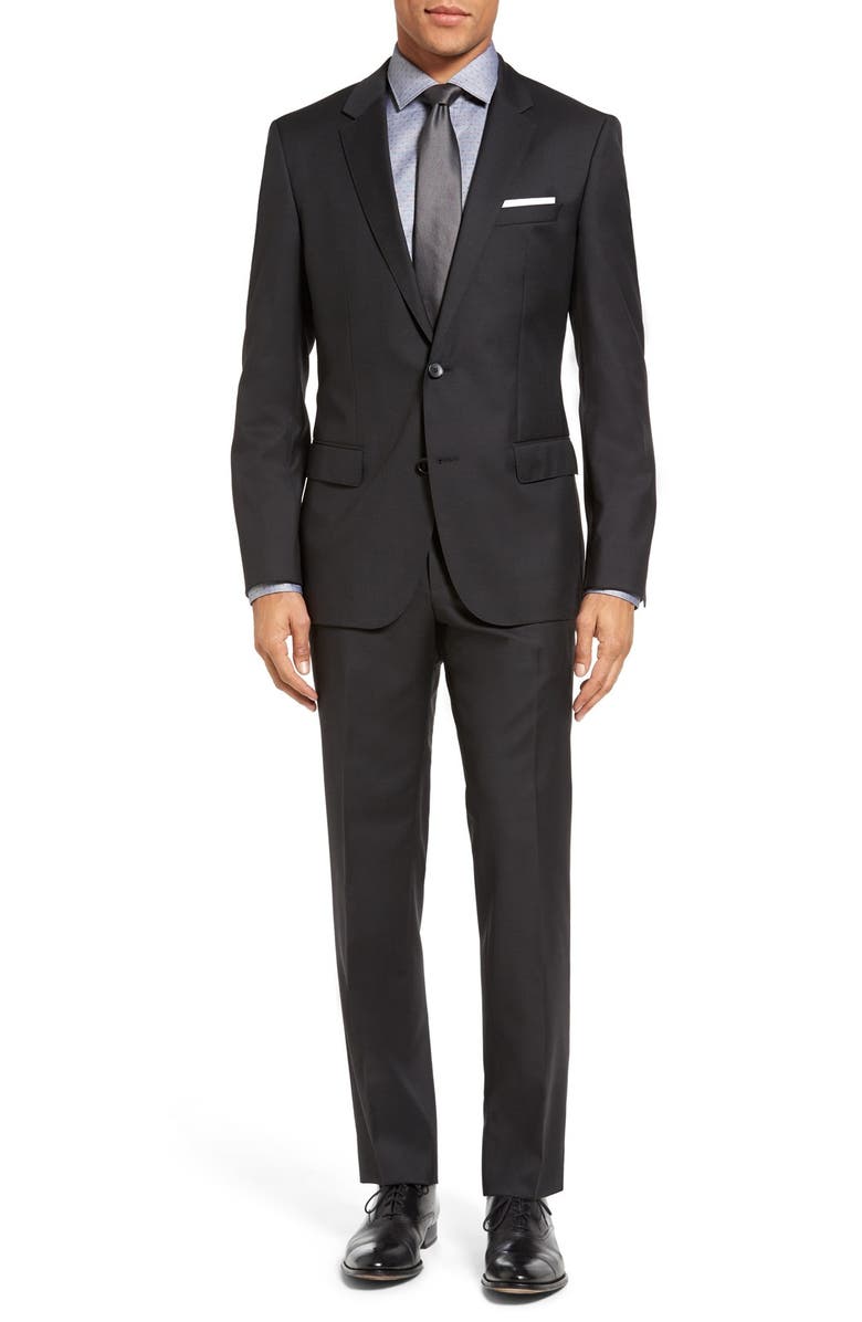 BOSS Huge/Genius Trim Fit Wool Suit, Main, color,