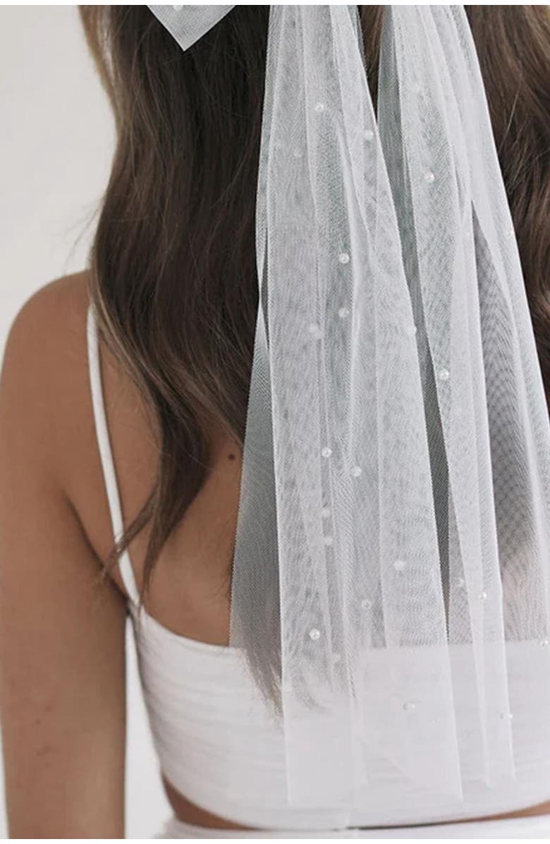 Six Stories Pearl Bride Hair Bow, Alternate, color, 