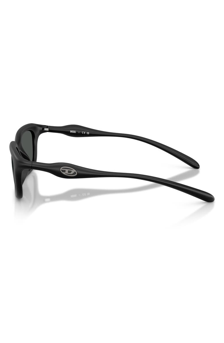 DIESEL<sup>®</sup> DL3013U 50mm Square Sunglasses, Alternate, color, Matte Black / Dark Grey