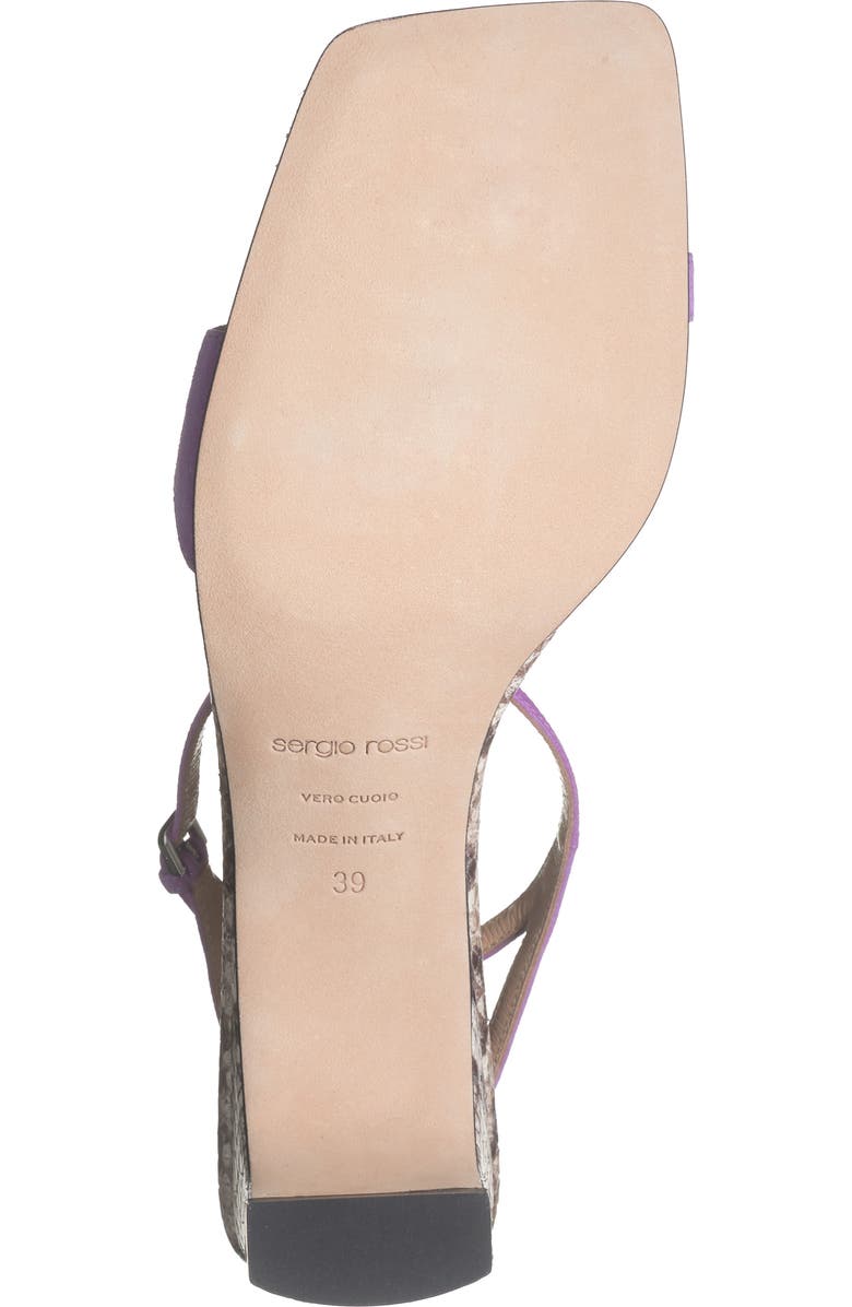 Sergio Rossi Kitten Heel Ankle Strap Sandal, Alternate, color,