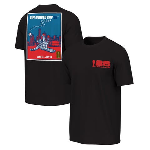 Men's Outerstuff Black 2026 FIFA World Cup Dallas Host City Poster Graphic T-Shirt