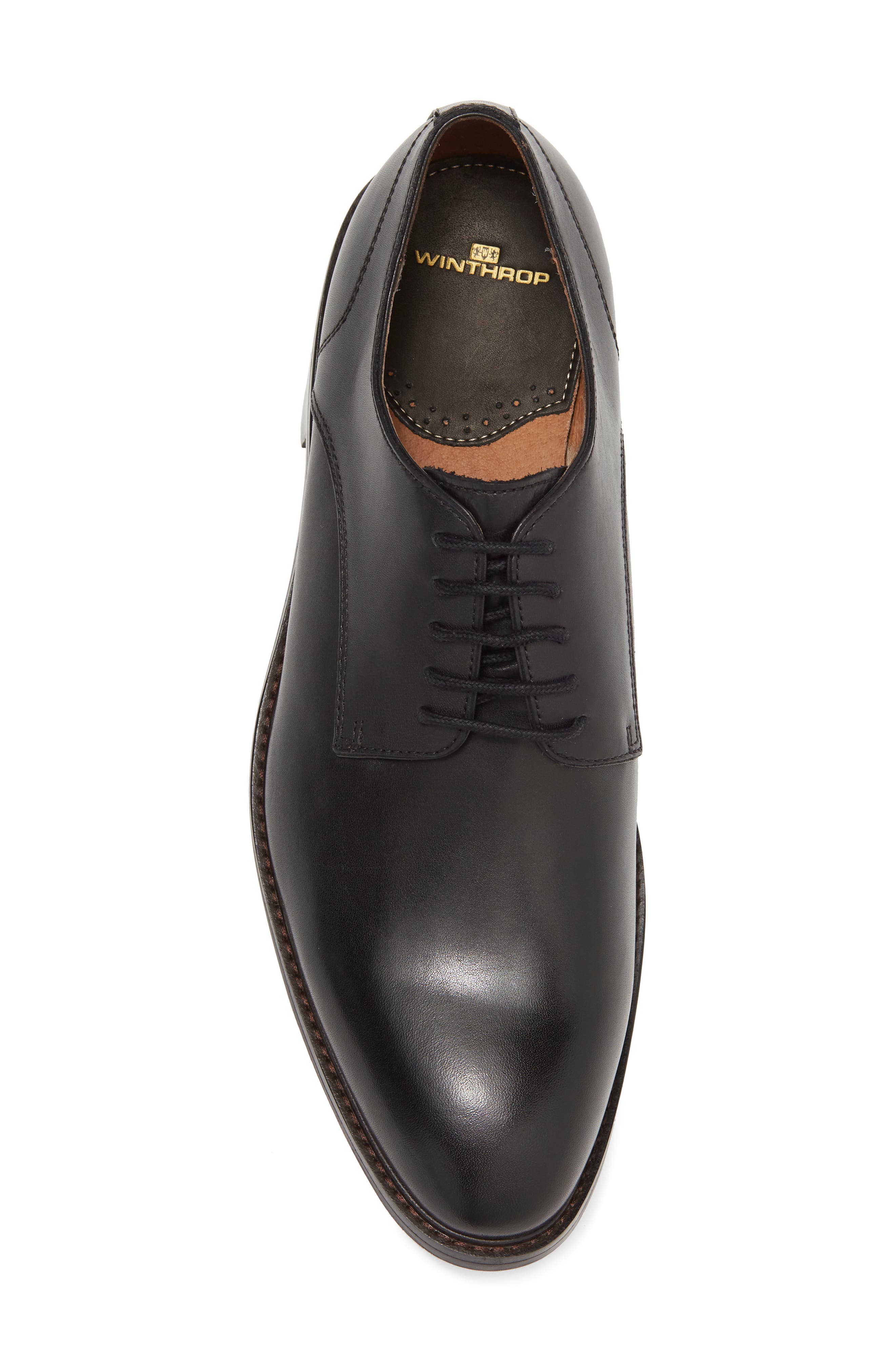 WINTHROP Chandler Leather Derby, Alternate, color, Black
