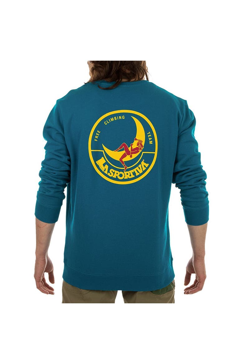 Climbing On The Moon Sweatshirt - Men's, Main, color, Turchese/Giallo