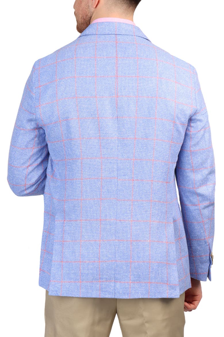 Textured Yarn Dye Windowpane Sport Coat, Alternate, color, TRUE BLUE