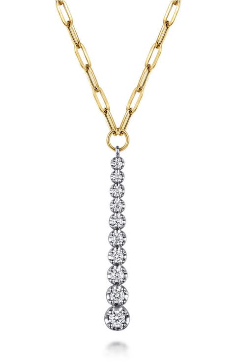 Bujukan Linear Diamond Pendant Necklace