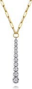 Gabriel & Co. Bujukan Linear Diamond Pendant Necklace