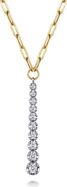 Gabriel & Co. Bujukan Linear Diamond Pendant Necklace