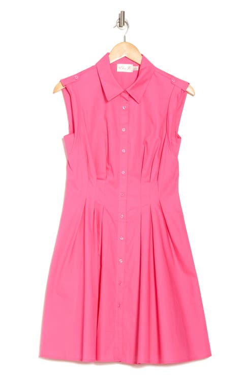 Cap Sleeve Fit & Flare Shirtdress