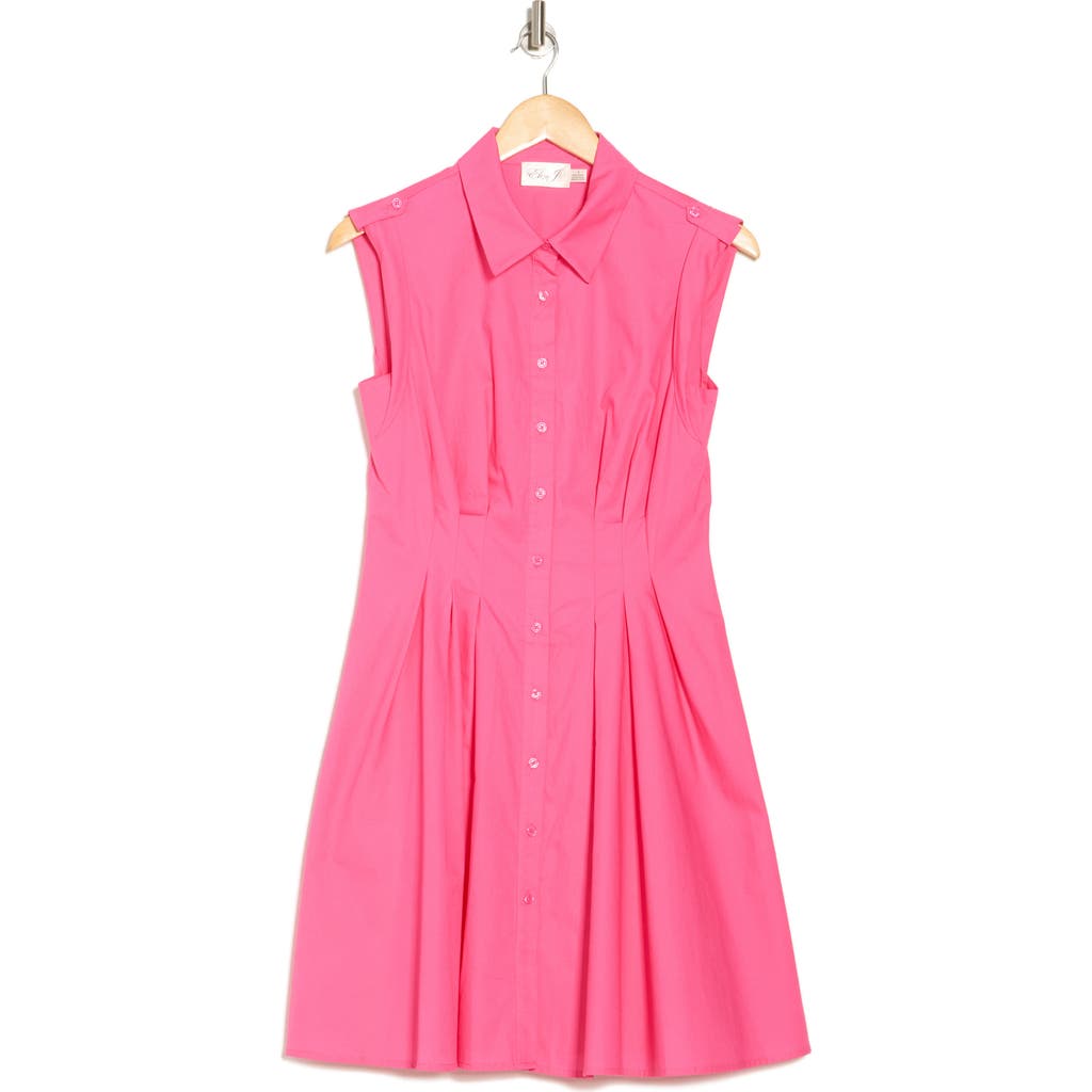 ELIZA J ELIZA J CAP SLEEVE FIT & FLARE SHIRTDRESS