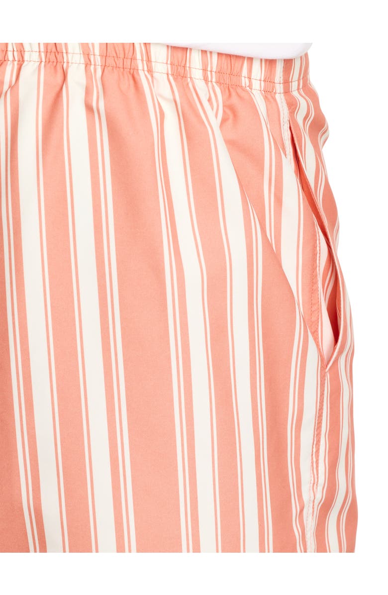 True Nation by DXL Big & Tall Cabana Stripe Swim Trunks, Alternate, color, Orange