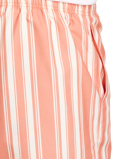 True Nation By Dxl Big & Tall Cabana Stripe Swim Trunks In Orange
