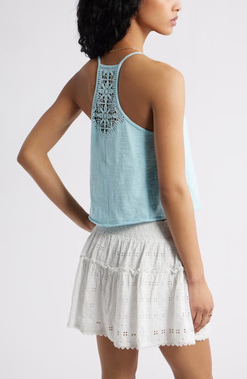 Bp. Racerback Crop Cotton Tank Top In Blue