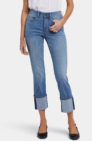 NYDJ Marilyn Cuffed Straight Leg Jeans