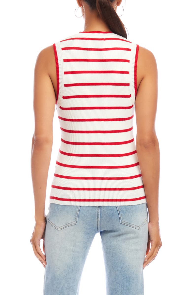 Karen Kane Stripe Rib Sweater Tank, Alternate, color,