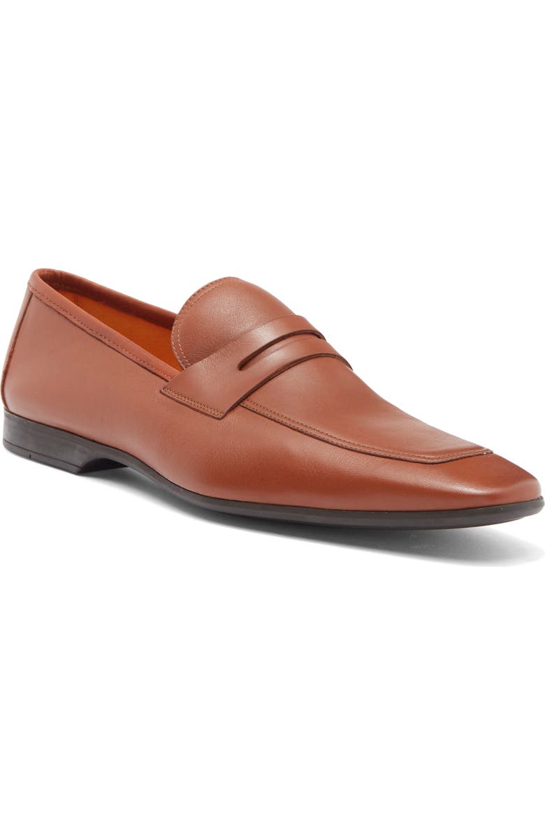 Magnanni Leather Penny Loafer, Main, color,