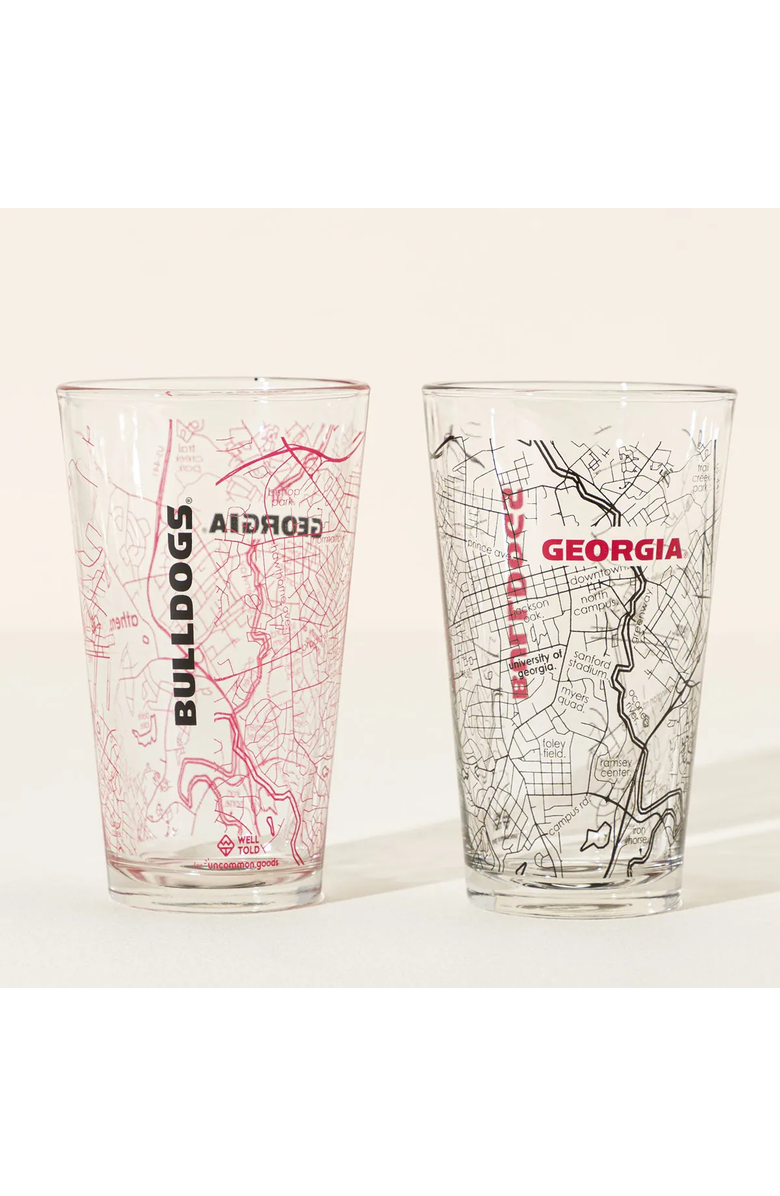 Uncommon Goods Your College Town Pint Glass - Set of 2, Alternate, color, University Of Georgia